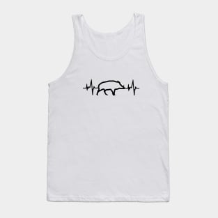 Wild boar heartbeat grandpa hunter chasing ECG fox Tank Top